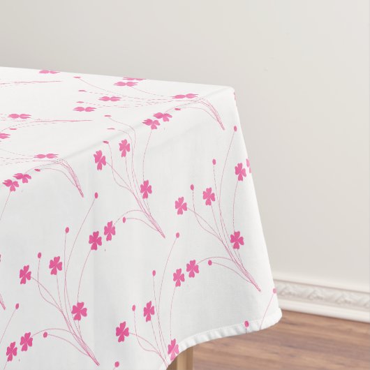 Nappe Fleurs roses Bubblegum, Petite impression Florale (In Situ)