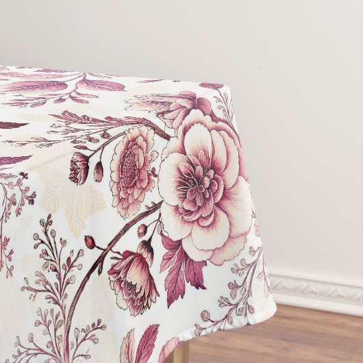 Nappe fleurs roses et rouge foncé (In Situ)