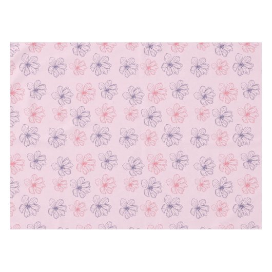 Nappe Fleurs roses et violettes (Devant (Horizontal))