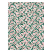 Nappe Fleurs Roses roses et Motif Feuille vert (Devant)