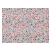 Nappe Fleurs roses sur fond bleu sarcelle (Devant (Horizontal))