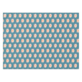 Nappe Fleurs roses sur Turquoise (Devant (Horizontal))