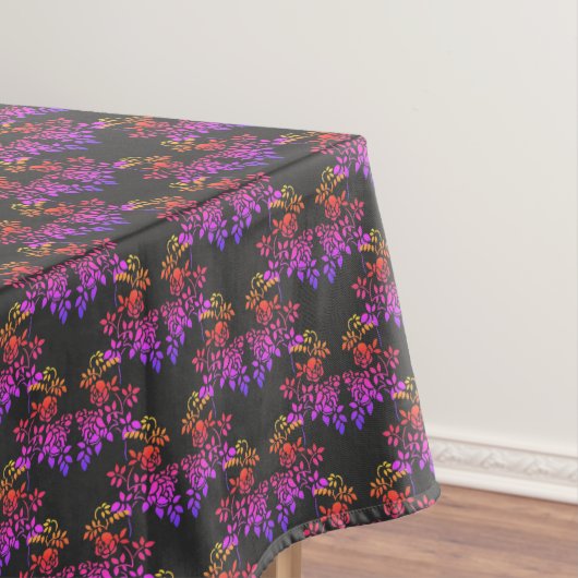 Nappe Fleurs Roses tendues Motif Couleurs Abstraites (In Situ)