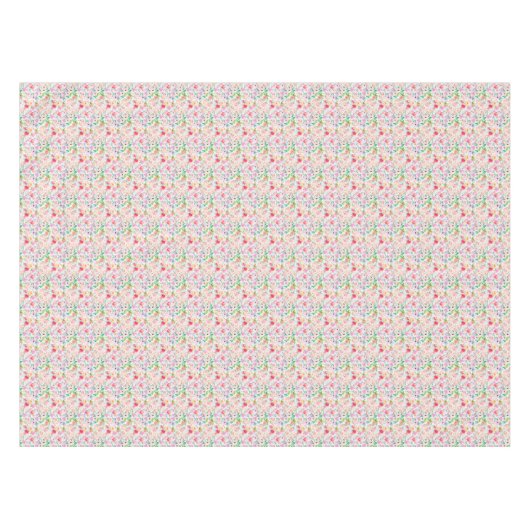 Nappe Fleurs roses violet blanc pastel