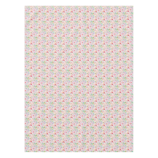 Nappe Fleurs roses violet blanc pastel (Devant)