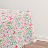Nappe Fleurs roses violet blanc pastel