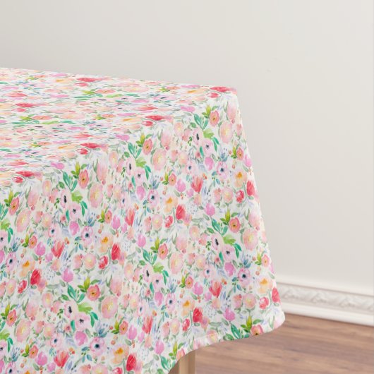 Nappe Fleurs roses violet blanc pastel (In Situ)