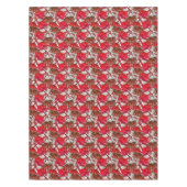 Nappe Fleurs Rouges Élégantes Et Féminines (Devant)