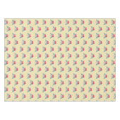Nappe Fleurs rouges et feuilles verts sur marron (Devant (Horizontal))