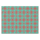 Nappe Fleurs rouges et sarcelles (Devant (Horizontal))