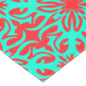 Nappe Fleurs rouges et sarcelles (Angle)
