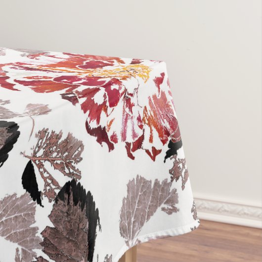 Nappe Fleurs rouges, florales, rétro, rouges et blanches (In Situ)
