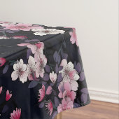 Nappe Fleurs Sakura Roses Noires, Design Motif, (In Situ)