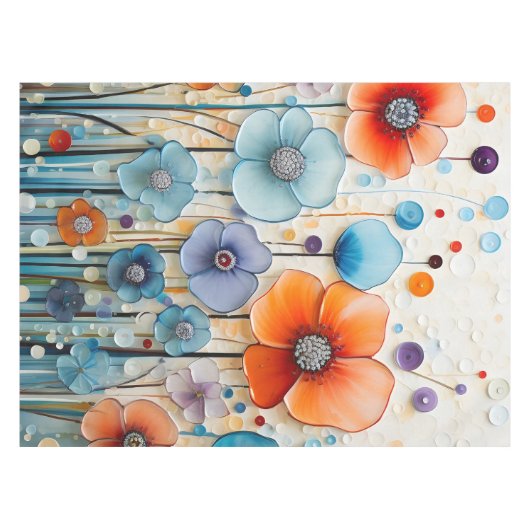 Nappe Fleurs sauvages de prairie en fleurs enchantés (Devant (Horizontal))