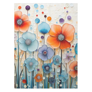 Nappe Fleurs sauvages de prairie en fleurs enchantés