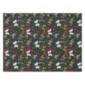 Nappe Fleurs sauvages et papillons sur le noir (Devant (Horizontal))