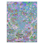 Nappe Fleurs sauvages rétro violet, vert et bleu sur ros (Devant)