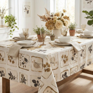 Nappe Fleurs sauvages séchées et pressées botanique herb