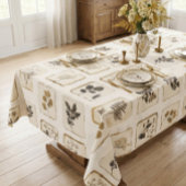 Nappe Fleurs sauvages séchées et pressées botanique herb
