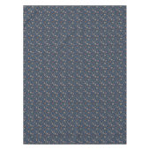 Nappe Fleurs sauvages simples brodées sur fond de denim (Devant)