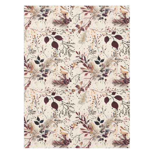 Nappe Fleurs séchées à l'aquarelle fleurie (Devant)