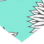 Nappe Fleurs tirées par la main de Bohème blanches (Angle)