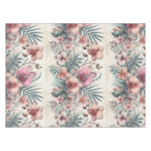 Nappe Fleurs tropicales et aquarelle feuille (Devant (Horizontal))
