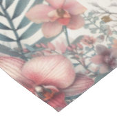 Nappe Fleurs tropicales et aquarelle feuille (Angle)