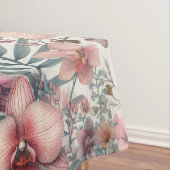 Nappe Fleurs tropicales et aquarelle feuille (In Situ)