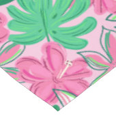 Nappe Fleurs tropicales florales roses / Fleurs blanches (Angle)