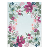 Nappe Fleurs tropicales sur Ombre Bleu (Devant)