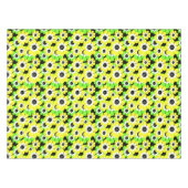 Nappe Fleurs vert jaune, fleurs, motif floral, (Devant (Horizontal))