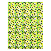 Nappe Fleurs vert jaune, fleurs, motif floral, (Devant)