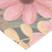 Nappe Fleurs vertes rose Sage Laisser Motif Aquarelle (Angle)