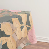 Nappe Fleurs vertes rose Sage Laisser Motif Aquarelle (In Situ)