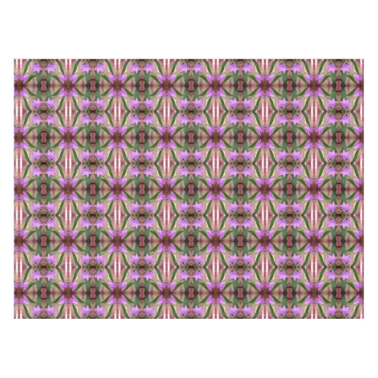 Nappe Fleurs violettes délicates Art Abstrait (Devant (Horizontal))