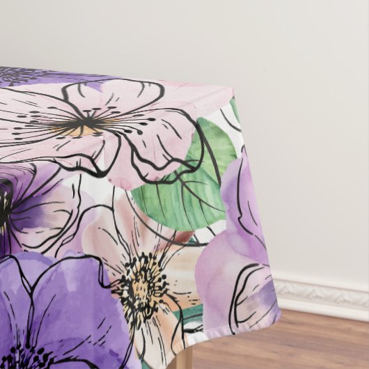 Nappe Fleurs violettes et roses (In Situ)