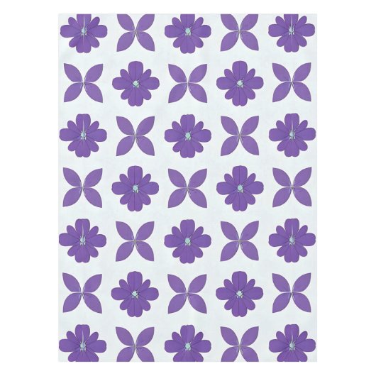 Nappe Fleurs violettes sur fond clair (Devant)