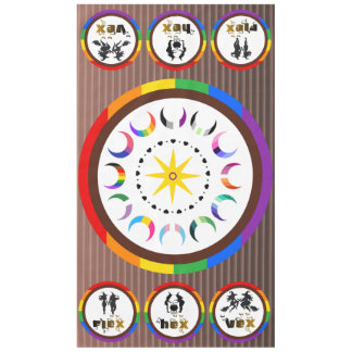 Nappe Flex. Hex. Vex. Tissu de prière rituel pour autel
