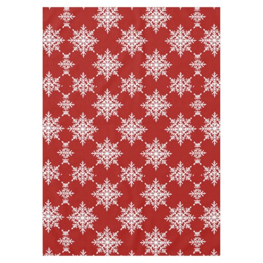 Nappe Flocon de neige classique rouge hiver (Devant)