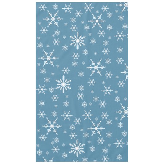 Nappe Flocon de neige de Noël en bleu (Devant)