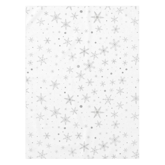 Nappe Flocon de neige de scintillement - gris et Blanc (Devant)