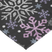 Nappe Flocon de neige Noël violet argent (Angle)