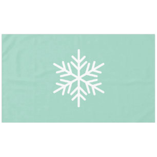 Nappe Flocon De Neige Nordique Sophistiqué Sur Turquoise