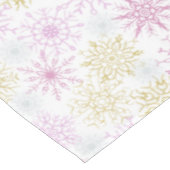 Nappe Flocon de neige rose étincelant (Angle)