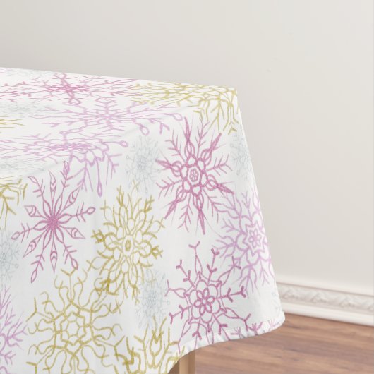 Nappe Flocon de neige rose étincelant (In Situ)