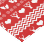 Nappe Flocon de neige rouge et blanc de Chale (Angle)