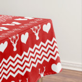 Nappe Flocon de neige rouge et blanc de Chale (In Situ)