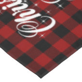 Nappe Flocon de Noël Tartan rouge et noir T (Angle)