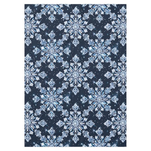 Nappe Flocons de neige 3d bleus (Devant)